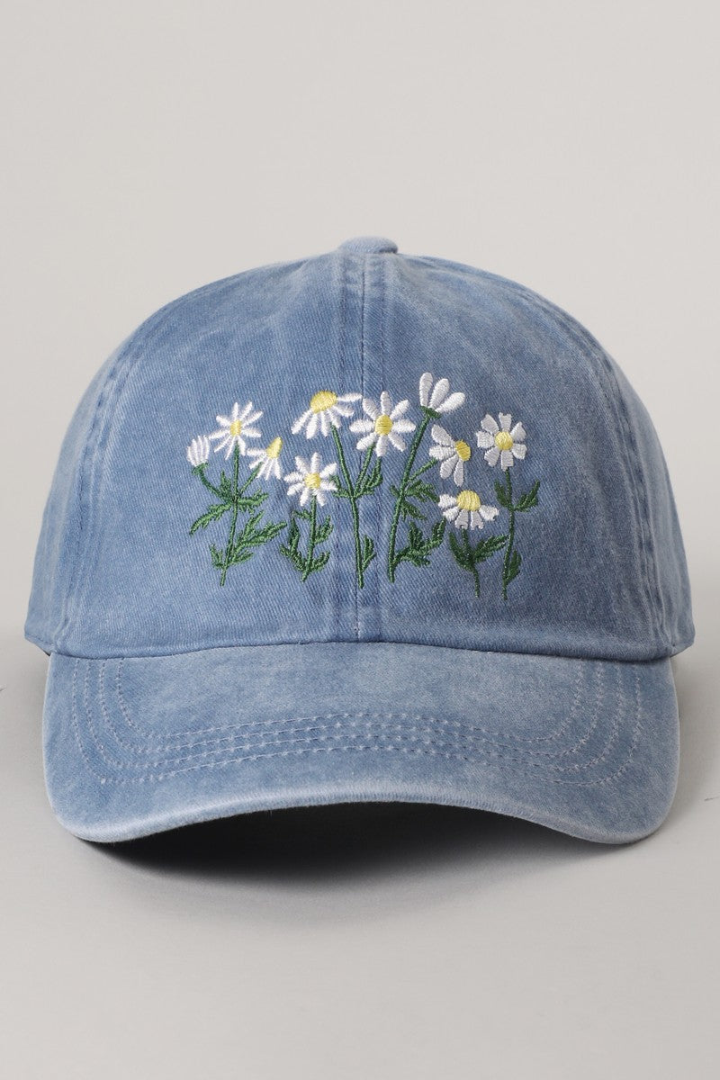 Flower Bloom Hat Denim