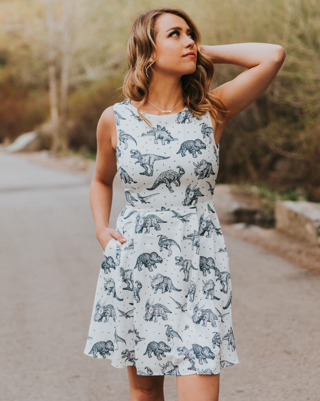 White Dinosaur Dress XL White Dinosaur Dress XL