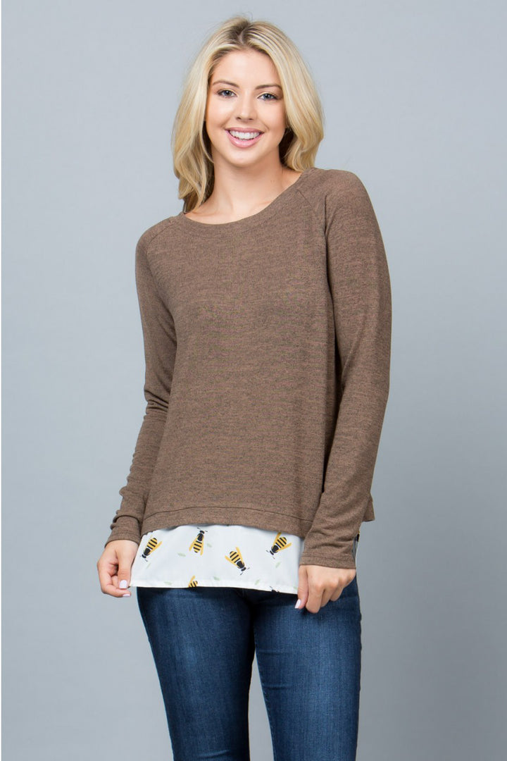Bee Open Back Sweater