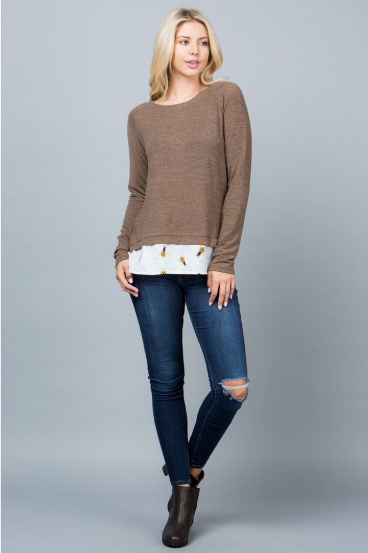 Bee Open Back Sweater