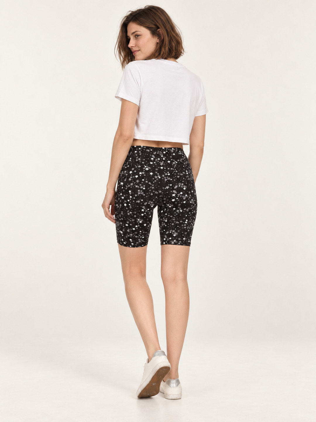 Star Biker Shorts — full-body back view