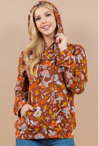 Mushroom Hoodie Orange