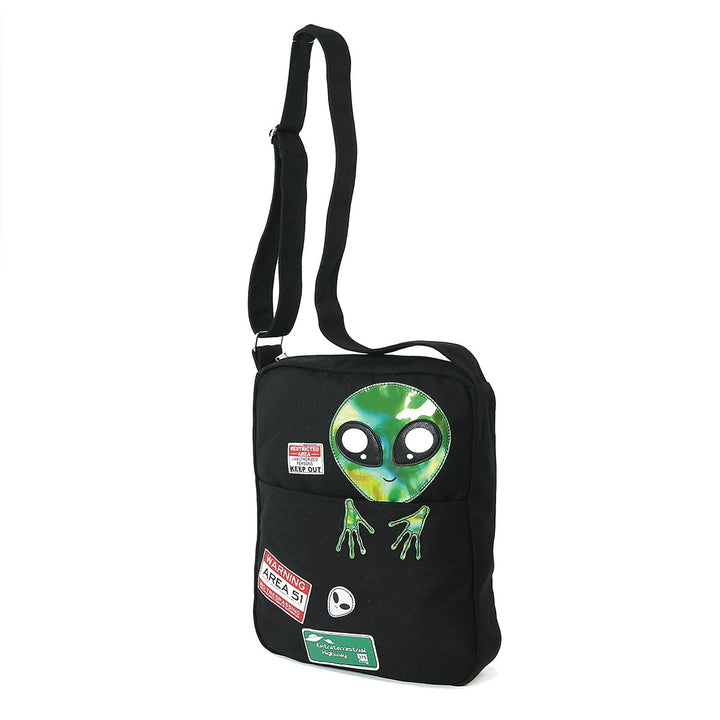 Peeking Alien Canvas Bag