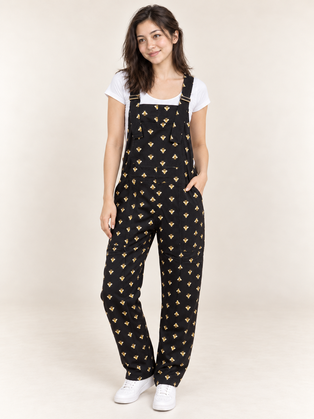 Bee Overalls full-body front view