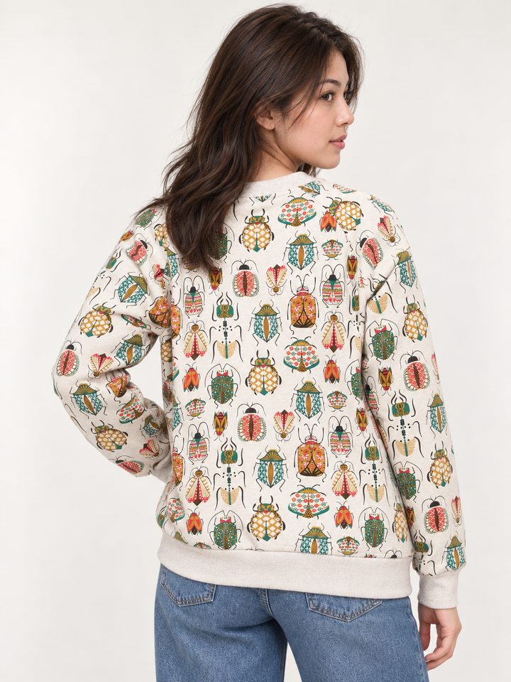 Beetles Sweatshirt back view on model