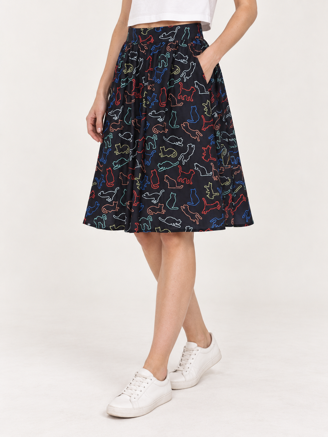 Black Cat Skirt shown at a 45-degree angle