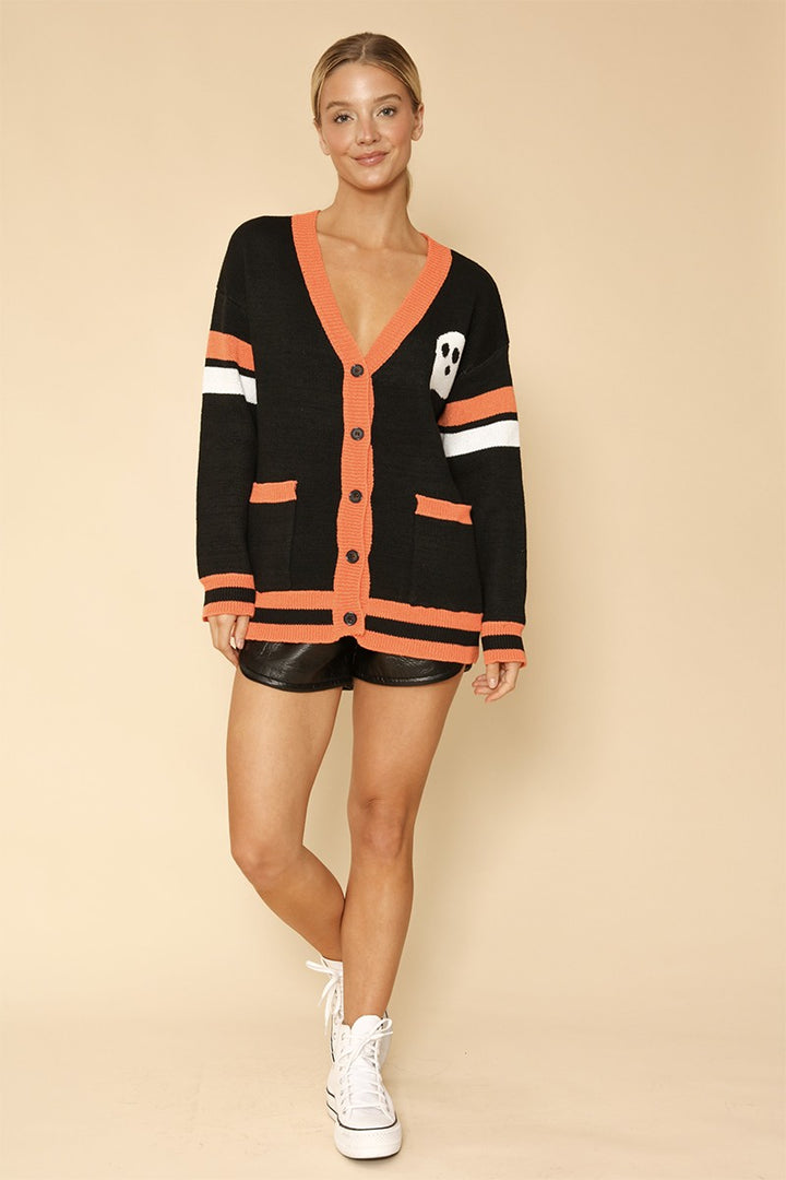 Halloween Cardigan Boo Ghost