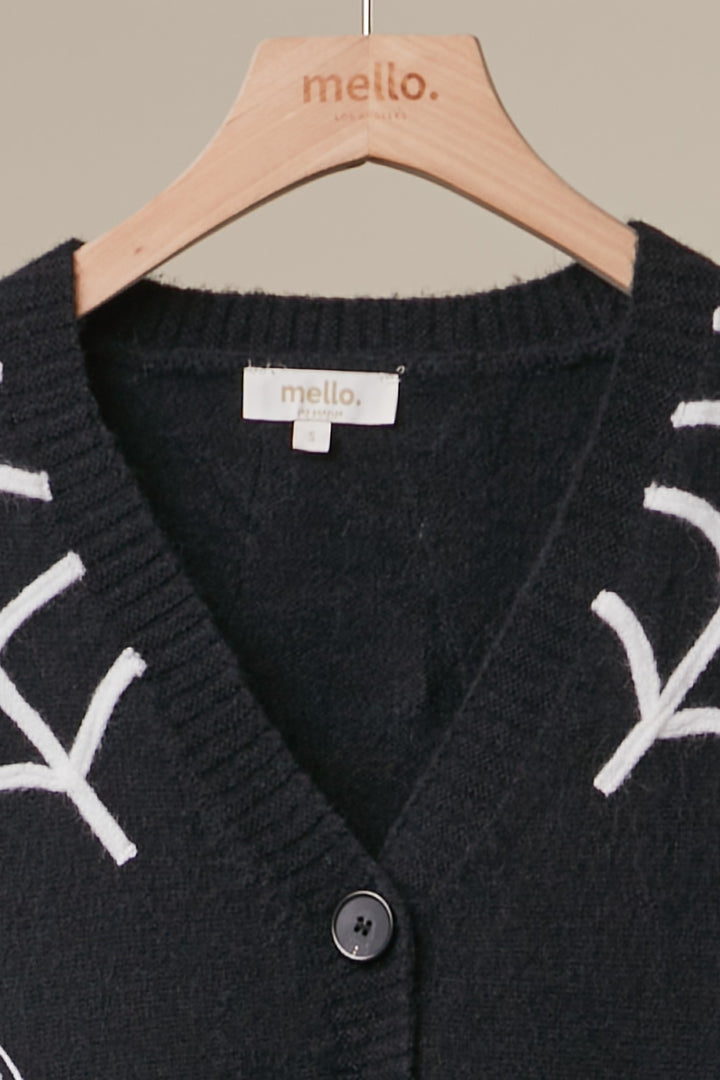 Halloween Cardigan Spider Applique White Webbing