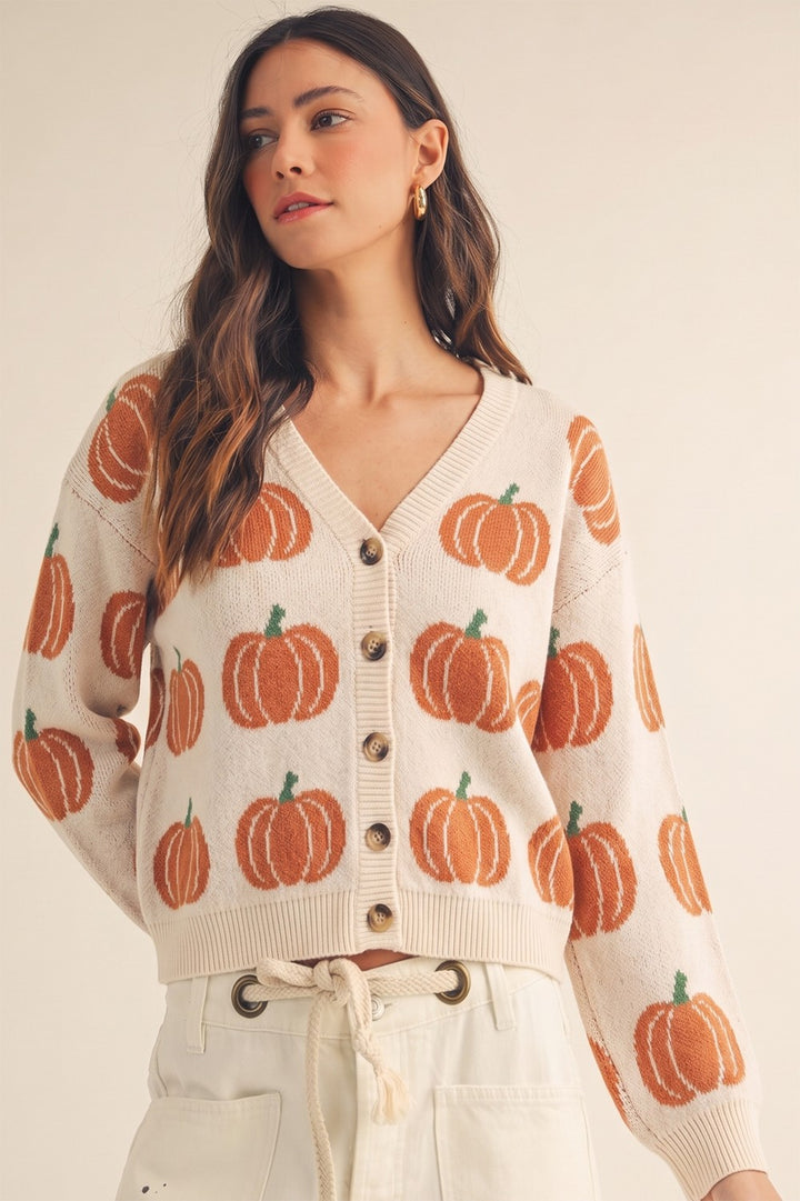 Halloween Cardigan Classy Pumpkin