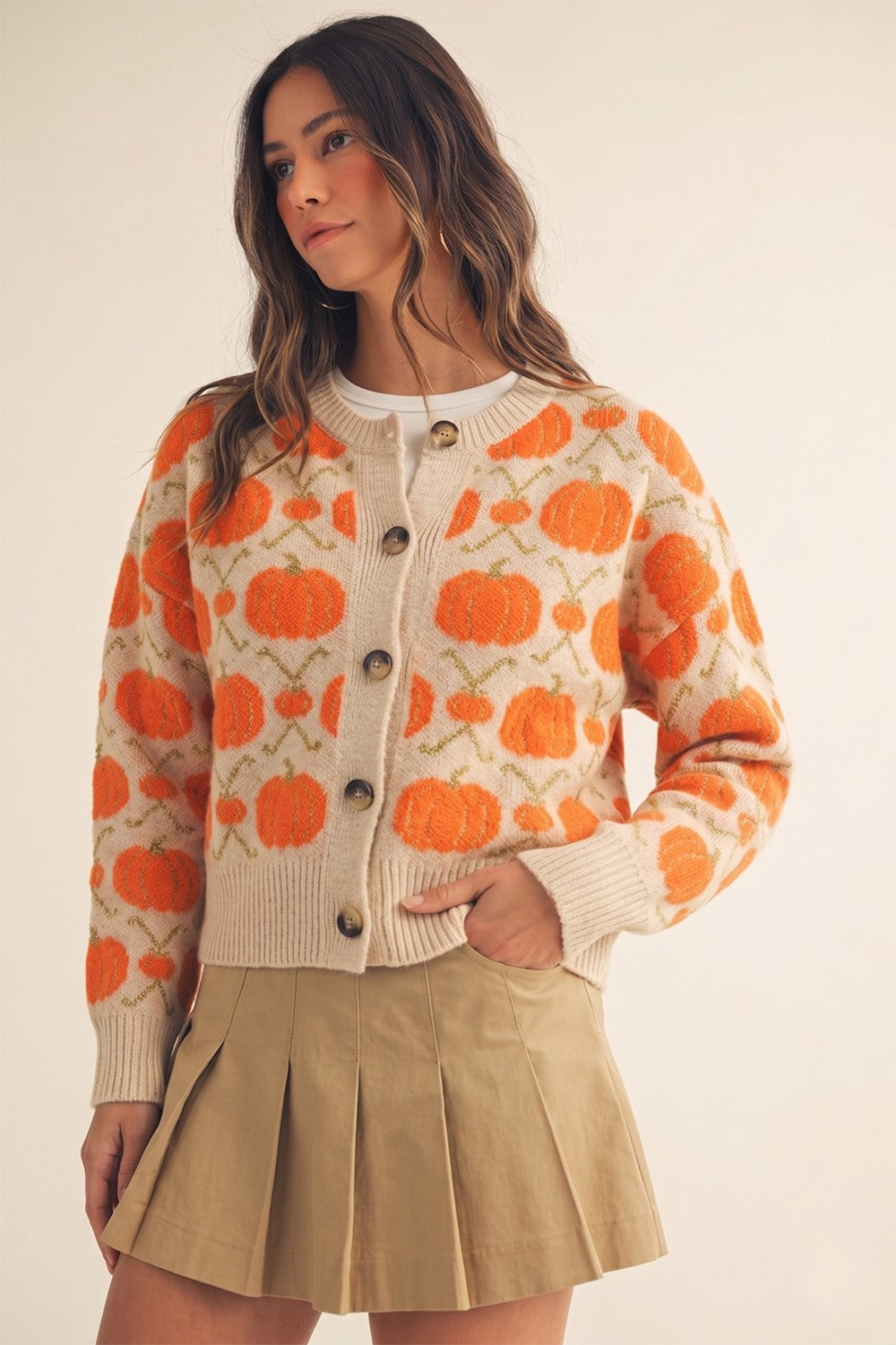 Halloween Cardigan Vintage Pumpkin