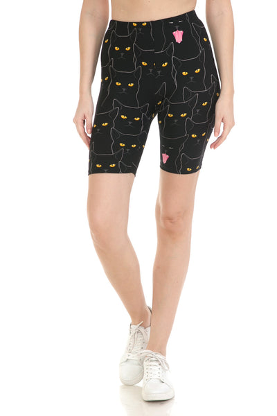 Yawning Cat Biker Shorts