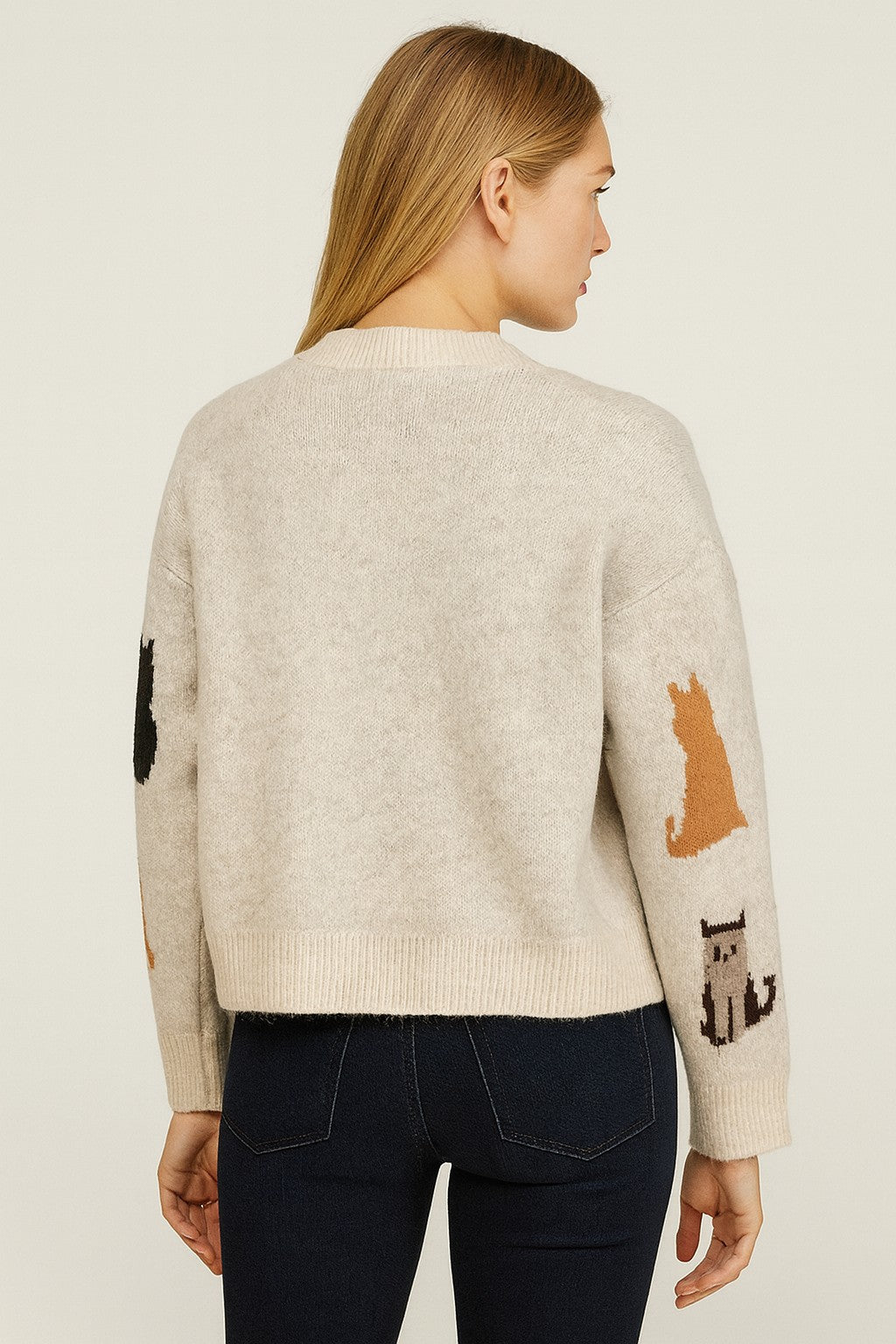 Cat Cardigan Taupe