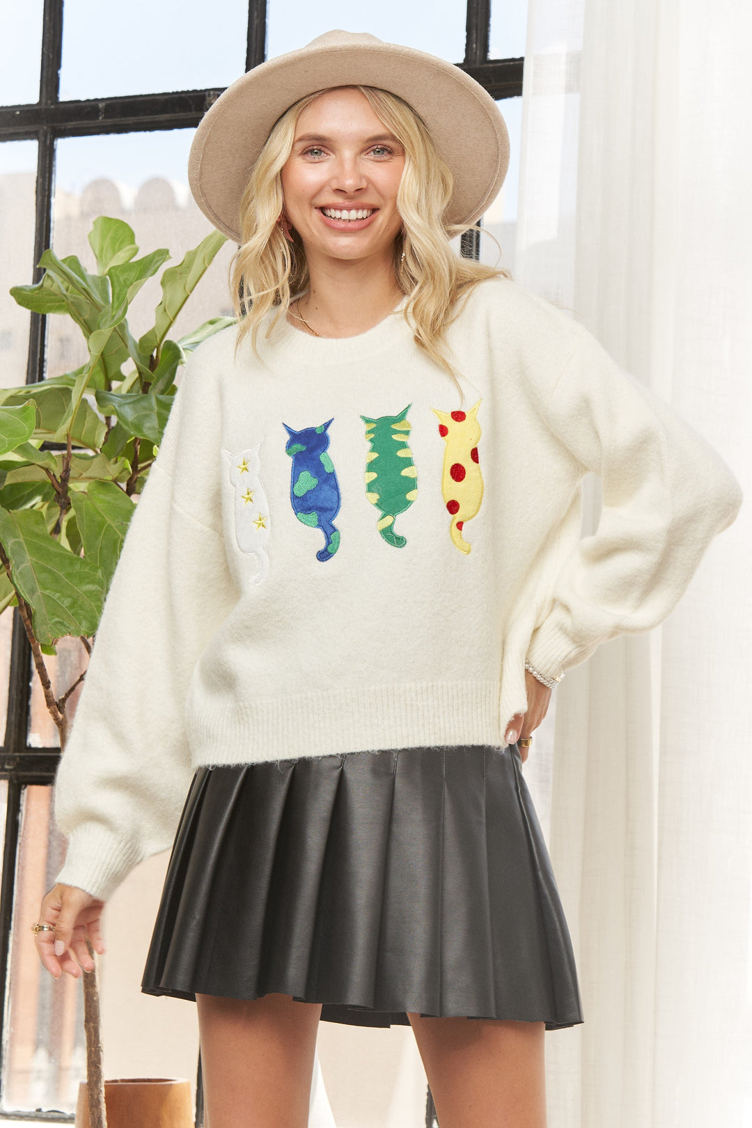 Colorful Cat Sweater