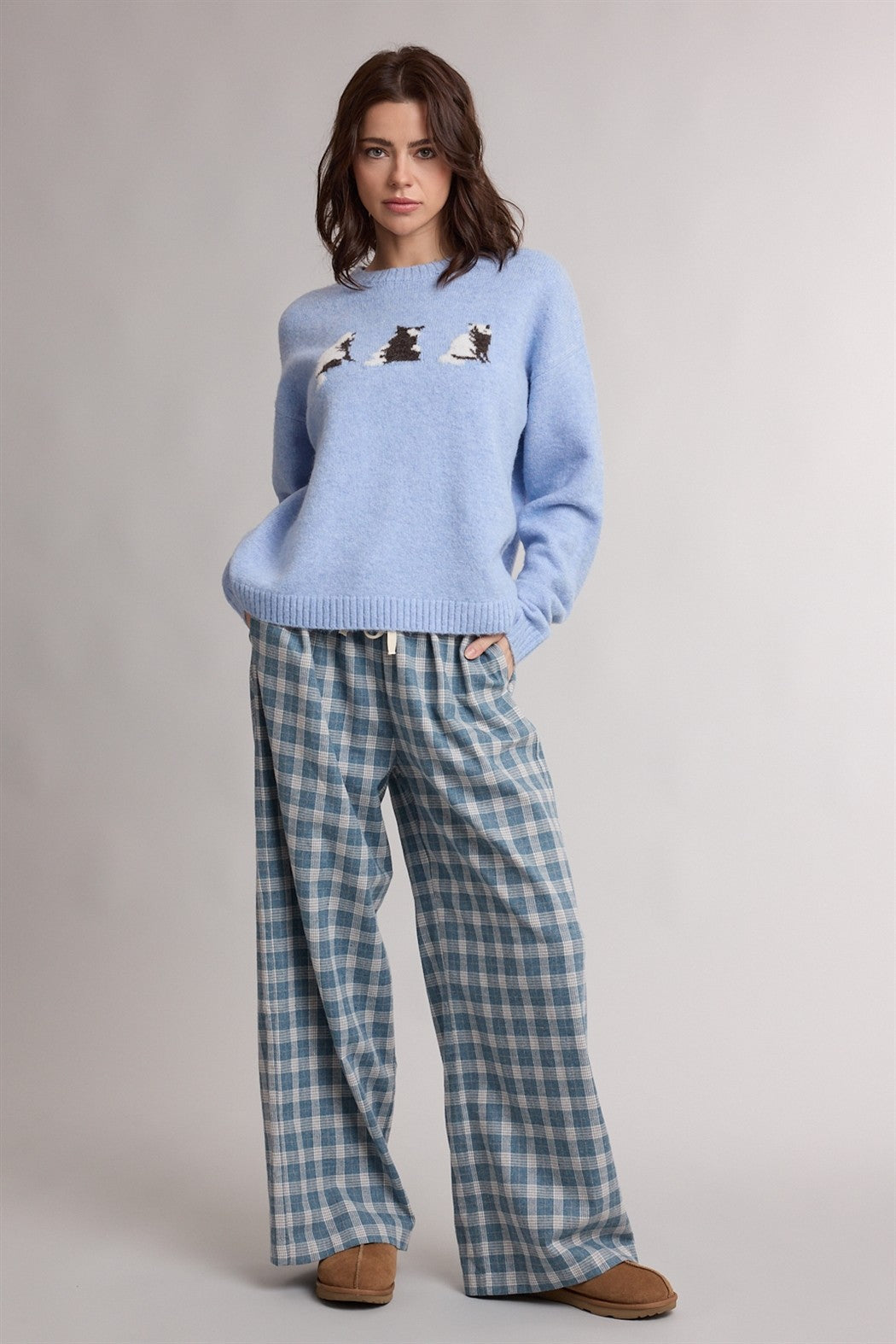 Cat Sweater Blue