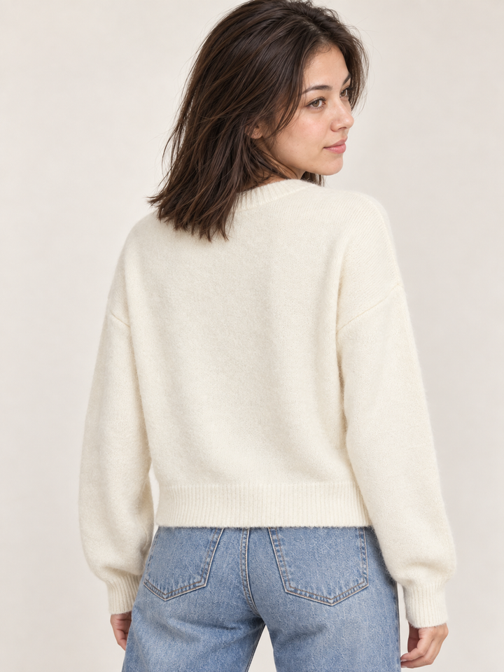 Colorful Cat Sweater back view