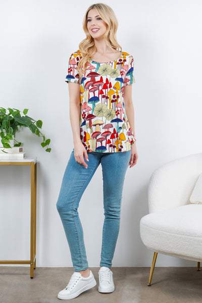 Colorful Mushroom Tee