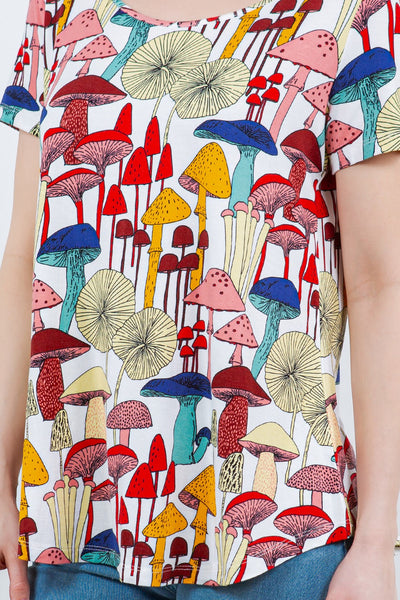 Colorful Mushroom Tee