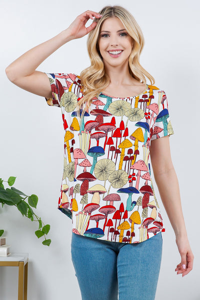 Colorful Mushroom Tee