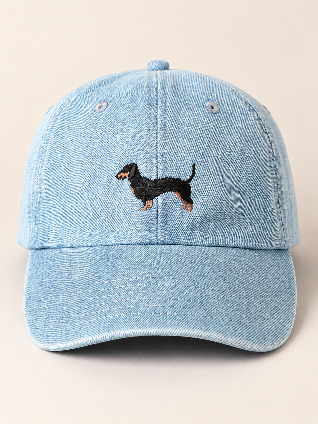 Dachshund Hat Denim front view