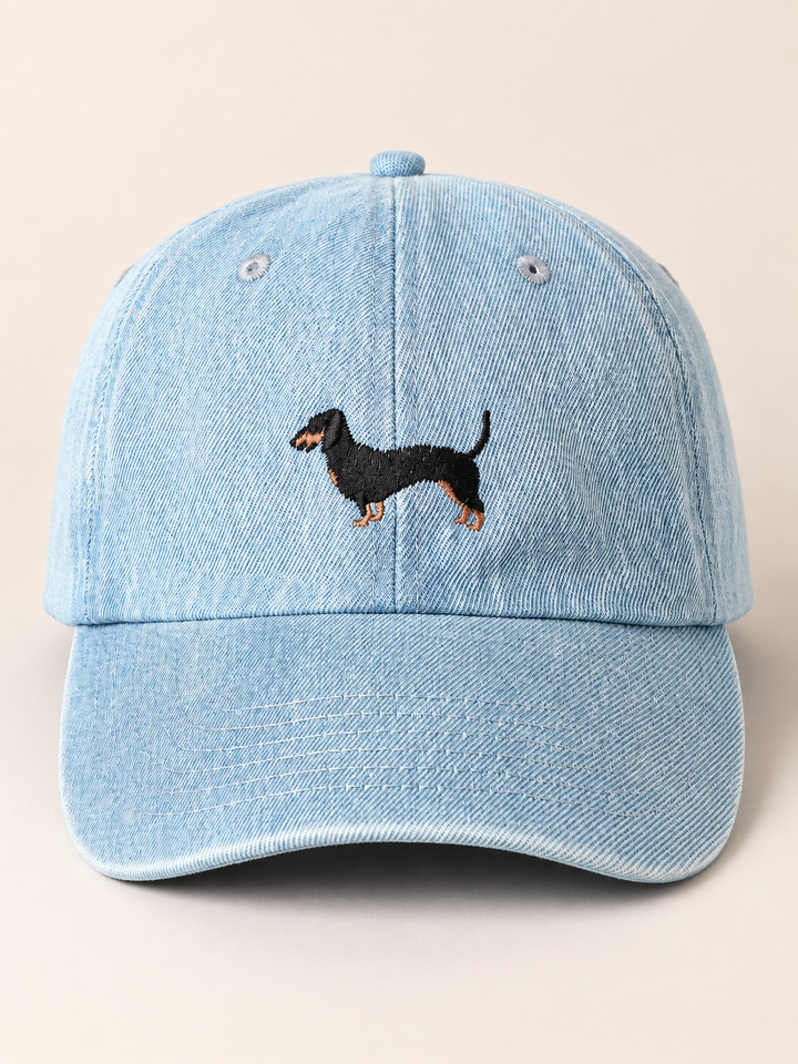 Dachshund Hat Denim front view