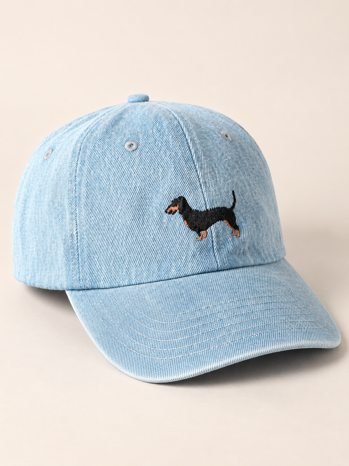 Dachshund Hat Denim three-quarter view