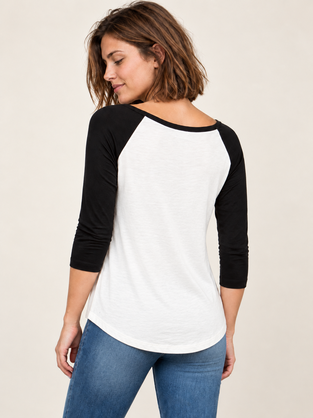 Dinosaur Raglan Tee back view on model