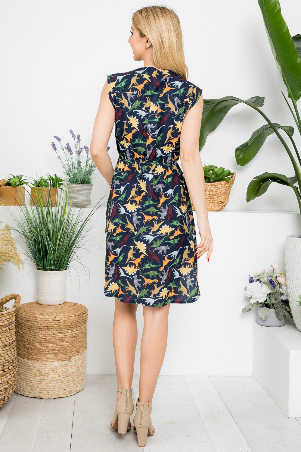 Dinosaur V-neck Dress