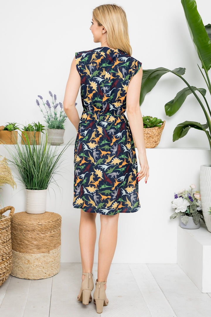 Dinosaur V-neck Dress