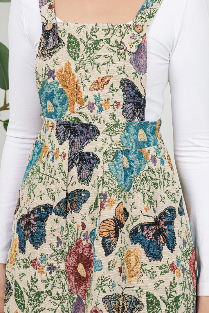Butterfly Tapestry Overall Dress
