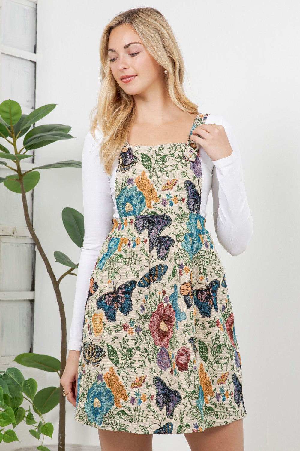 Butterfly Tapestry Overall Dress