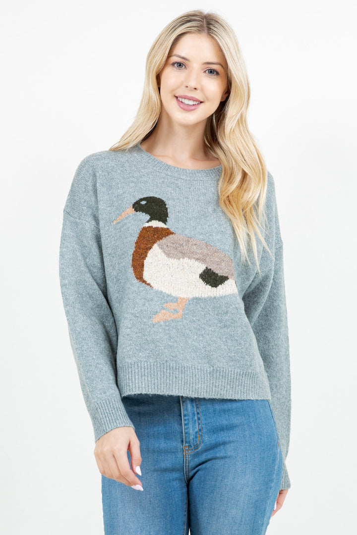 Mallard Duck Sweater Blue