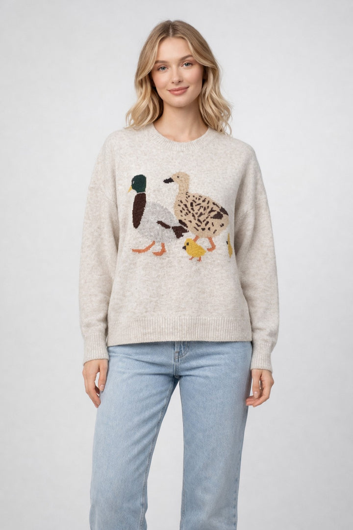Duck Family Sweater Taupe