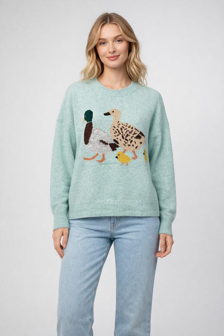 Duck Family Sweater Green
