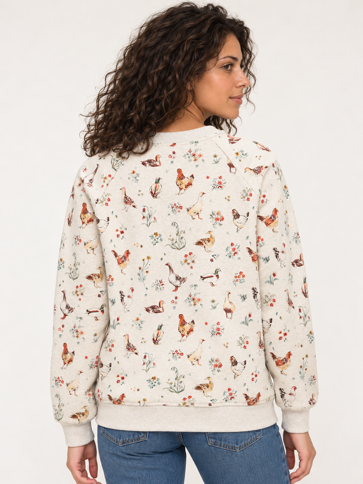 Ducks and Chickens Sweatshirt back view