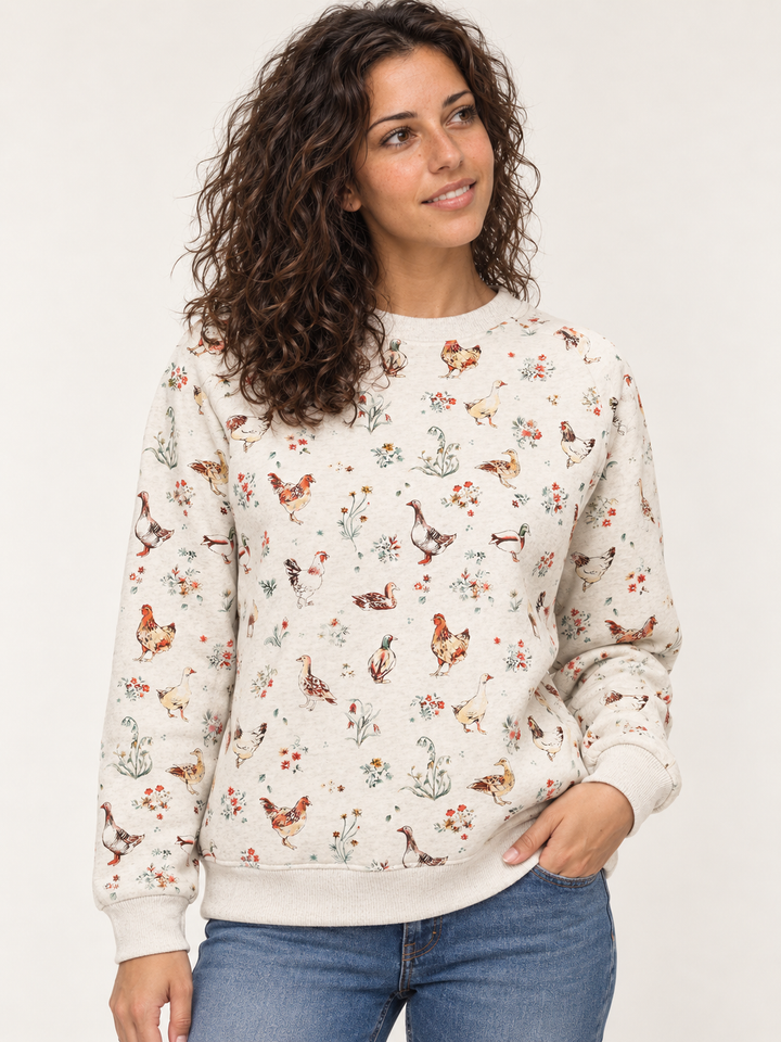 Ducks and Chickens Sweatshirt front view