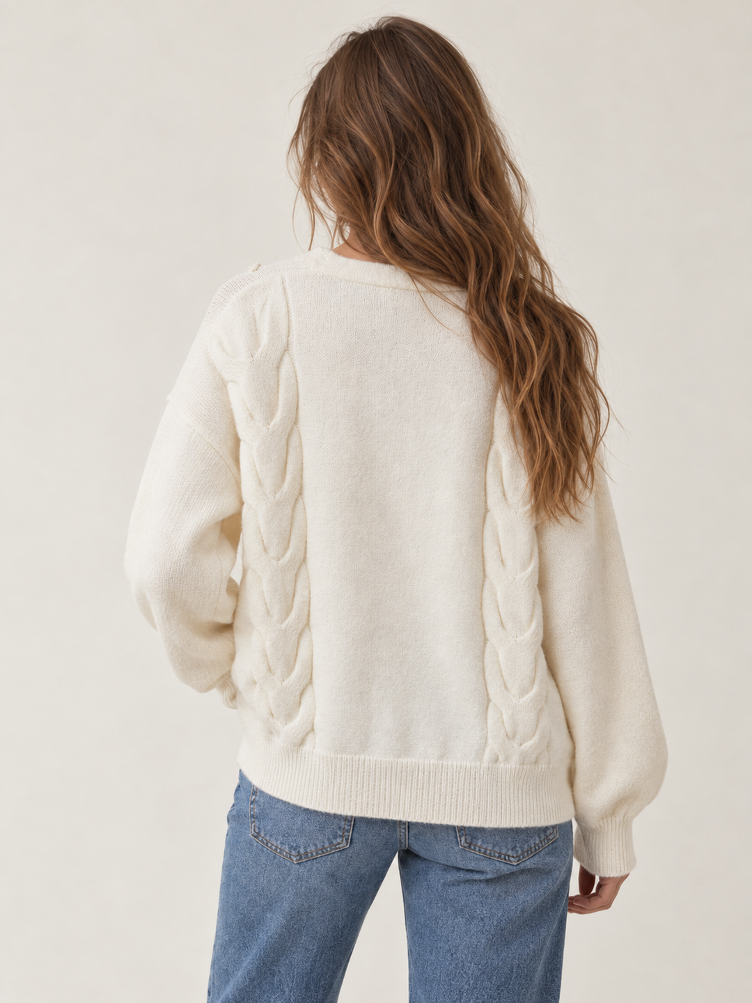 Embroidered butterfly cardigan back view