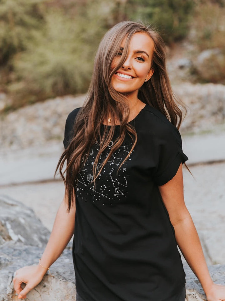 Embroidered Constellation Top full view