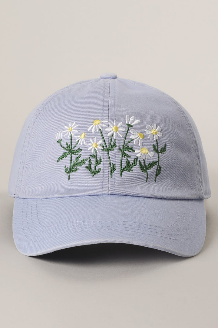 Flower Bloom Hat Light Blue