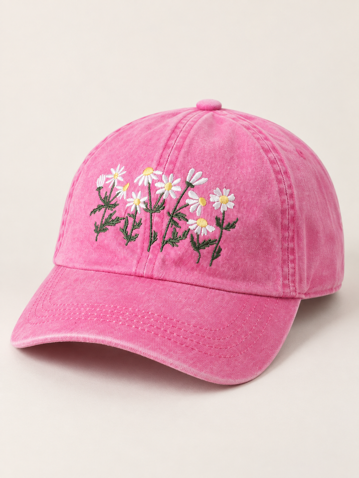 Flower Bloom Hat Hot Pink angle view