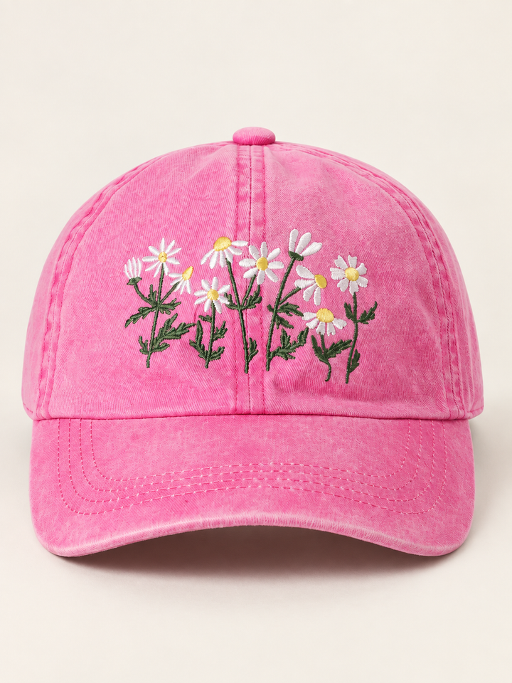 Flower Bloom Hat Hot Pink front view