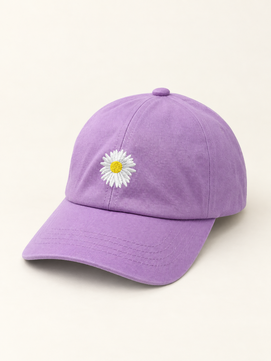 Flower Hat Lavender three-quarter view