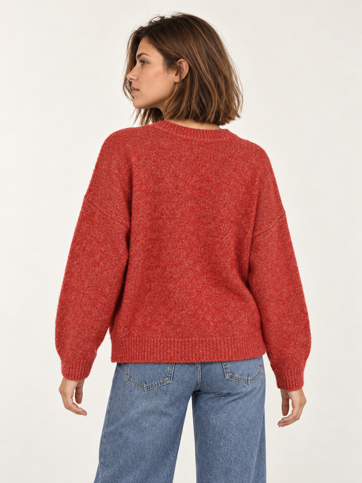 Flying Ducks Sweater Red back view