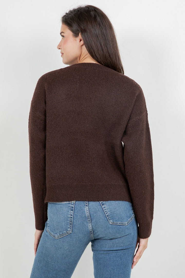 Fox Graphic Sweater Brown