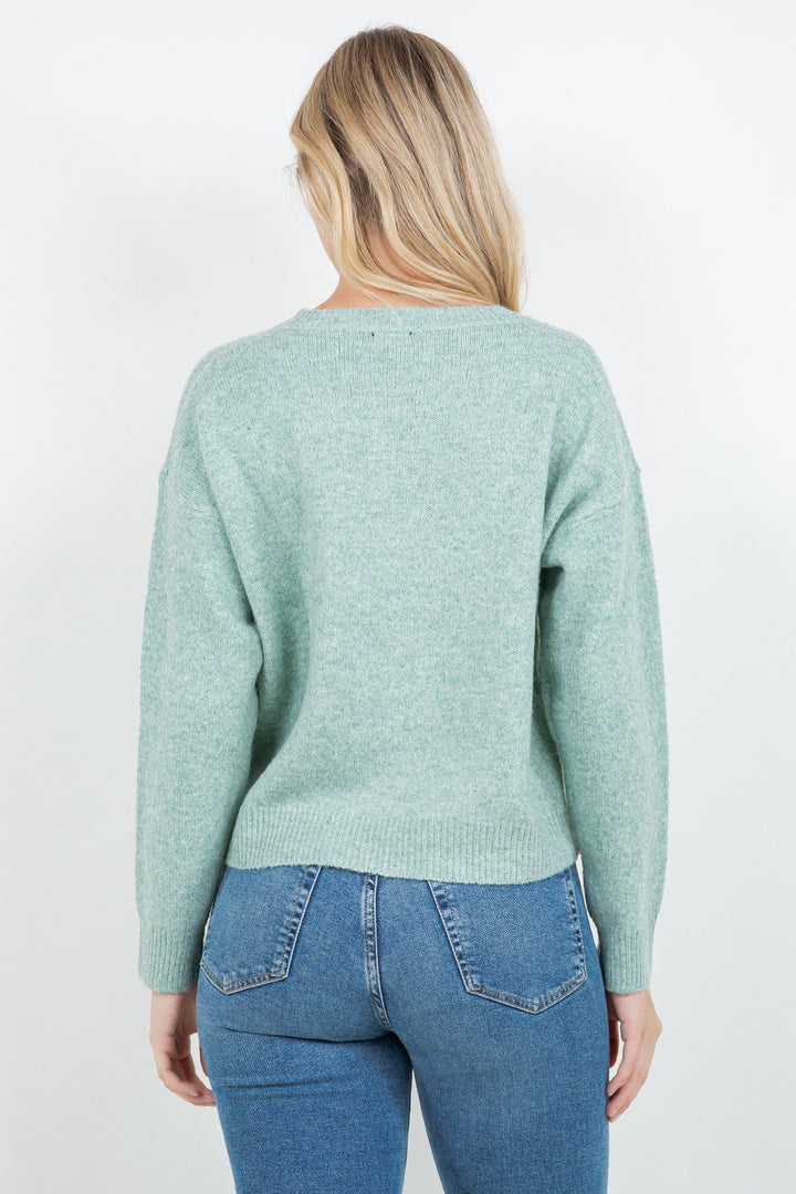 Frenchie Dog Sweater Mint