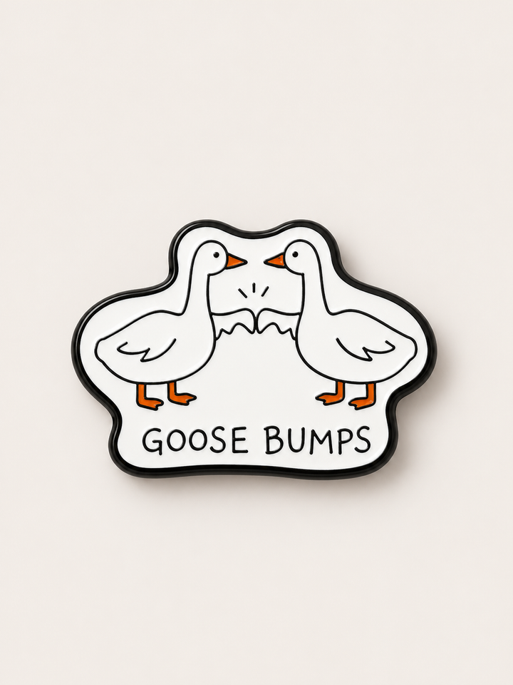 Goose Bumps Pin shown on a warm neutral background