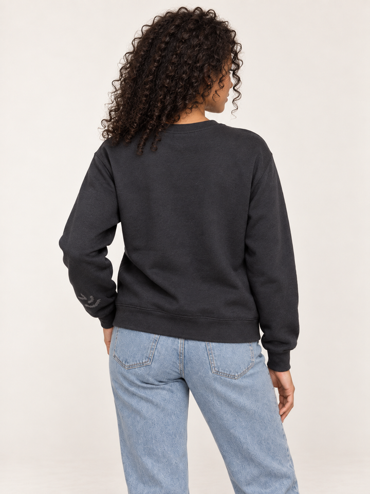 Halloween It's Frickin' Bats puff print crewneck sweatshirt back view