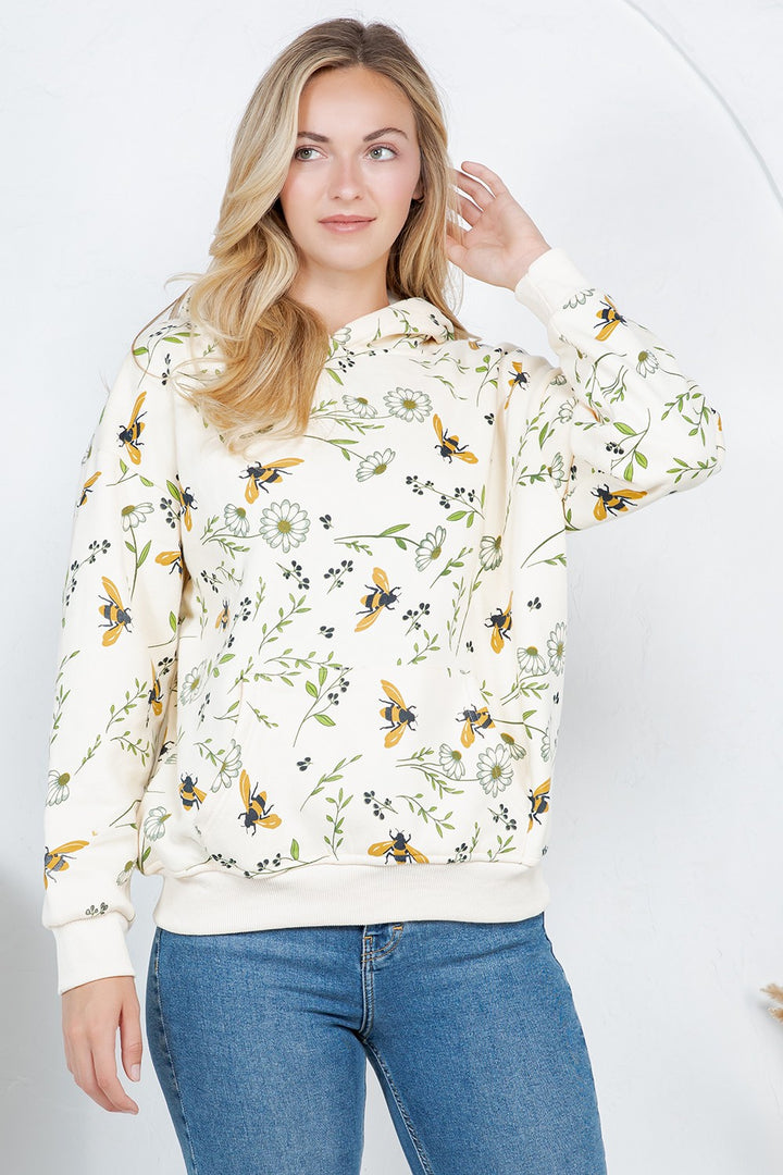Bee Hoodie Cream