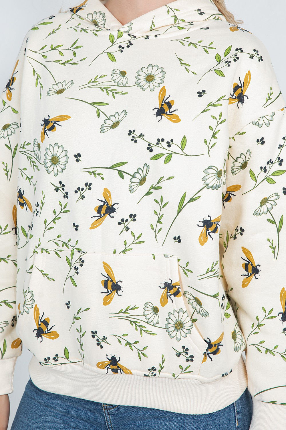 Bee Hoodie Cream