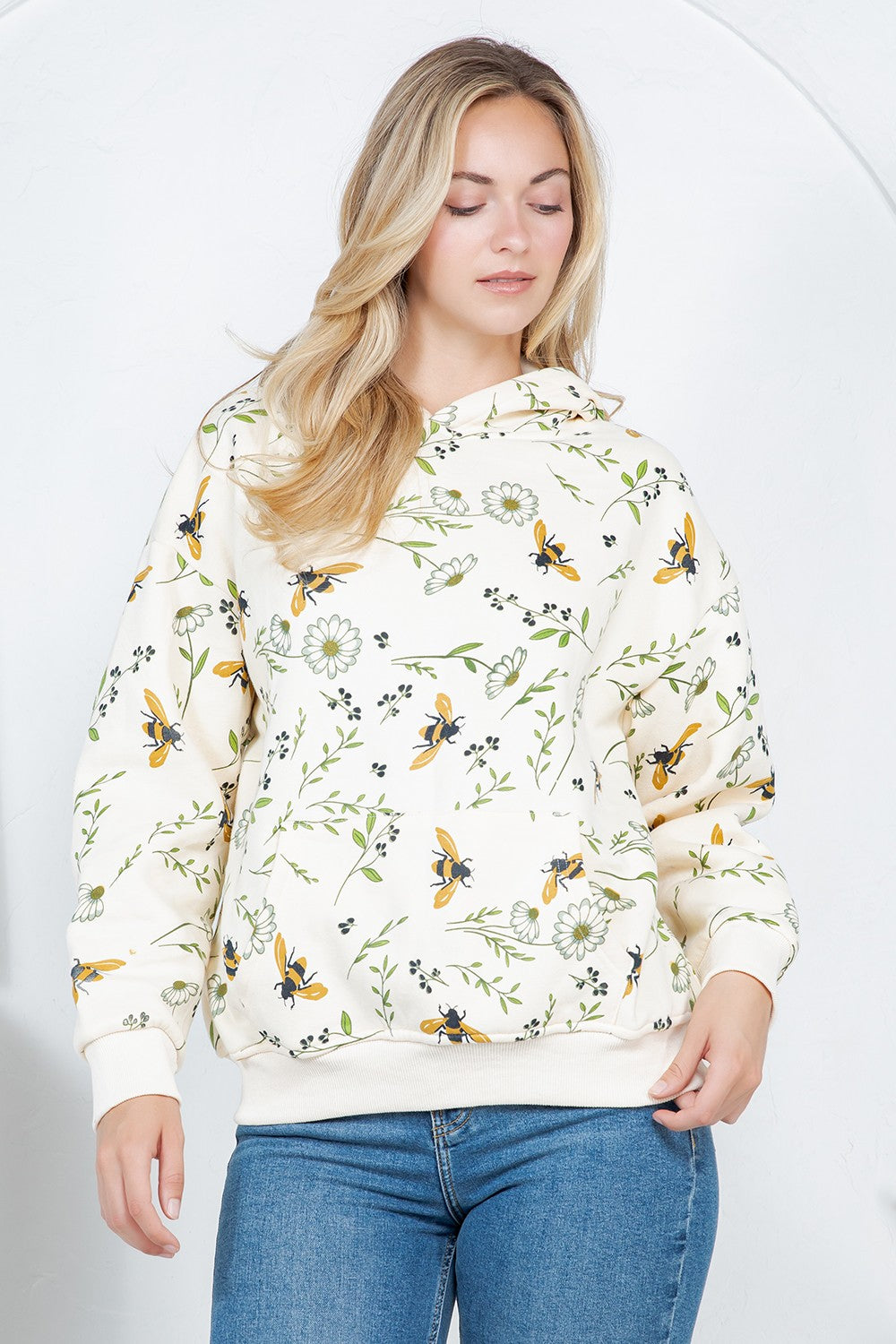 Bee Hoodie Cream