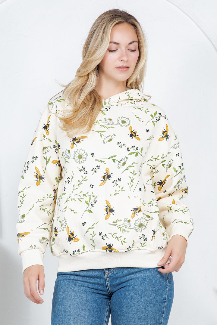 Bee Hoodie Cream
